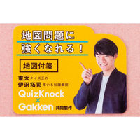 学研ステイフル QuizKnock クイズノック 地図付箋 世界 12枚×4柄入 黄 M06825 1セット(1個×2)（直送品）