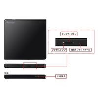 ポータブルDVDドライブ バッファロー USB2.0対応 再生/書込ソフト添付 DVSM-PLS8U2-BKB 1台（直送品）