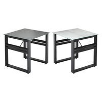 【軒先渡し】B.Bファニシング CERABILL 収納付きダイニングテーブル 幅700×奥行700×高さ715mm ライトグレー 1台（直送品）