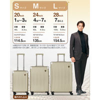 スーツケース 拡張機能・HINOMOTO超静音キャスター【NT-XB0502】 NT-XB0502 シャンパンゴールド M 1台（直送品）