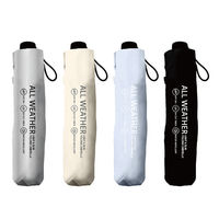 UVカット オールウェザー 折りたたみ傘 55cm ブラック 986-003 1本 日傘 遮光率・遮蔽率100％ 中谷