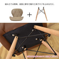 タマリビング マンタ ダイニングチェア レッド 1脚（直送品）