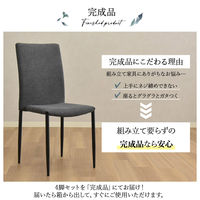 タマリビング ライラ ダイニングチェア PVC 4脚 ブラック 1セット（4脚入）（直送品）