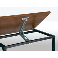 アスカ サイドテーブル 角度・高さ調整つき 茶木目 MDK55BK 1台（直送品）