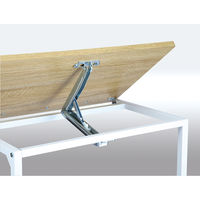 アスカ サイドテーブル 角度・高さ調整つき 白木目 MDK55W 1台（直送品）