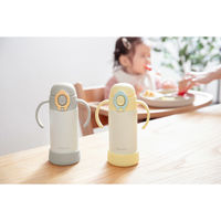 ピーコック魔法瓶 ベビー水筒 食洗機対応 ストローボトル ハンドル付き マグ グレー 481618 1個（直送品）