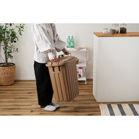 東谷 ゴミ箱 タフカン 60L 大容量 屋外 日本製 耐衝撃 フタ付き 軽い ブラウン 485141 1個（直送品）