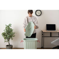 東谷 ゴミ箱 タフカン 60L 大容量 屋外 日本製 耐衝撃 フタ付き 軽い ブルーグレー 485143 1個（直送品）
