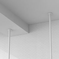 平安伸銅工業 突っ張り ハンガーラック 2段棚付 幅68-96cm 工具不要 492845 1個（直送品）