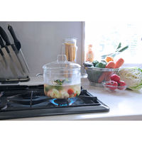 トレードワン 耐熱ガラス両手鍋1.9L 493827 1個（直送品）