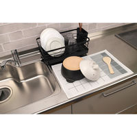 サンベルム 水切りマット 食器乾燥マット 33×50cm 速乾 グレー 499069 1個（直送品）