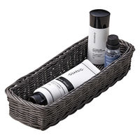 サンリツ キッチントレー KLEANE PLUS 洗える 抗菌素材の小物入れ バスケット S ダークグレー 499106 1個（直送品）