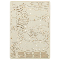 セトクラフト ペンスタンド 天然木 色塗り 恐竜 組立て式 ティラノサウルス 498941 1個（直送品）