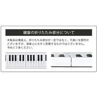 EMA 折りたたみ式 電子キーボード 61鍵 ホワイト SunRuck SR-DP08F-WH 1台（直送品）
