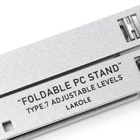 折り畳みアルミPCスタンド シルバー 1セット（1個×6） LAKOLE/ラコレ