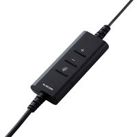 ヘッドセット 有線 片耳 デュアルマイク ノイズリダクション 折りたたみ式 USB接続 ブラック HS-HP100UNCBK エレコム 1個