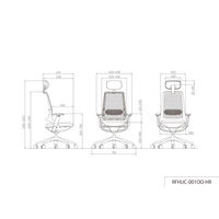 【車上渡し】アール・エフ・ヤマカワ ハグ チェア 可動肘 ランバー付 ヘッドレスト付 ブラック×グレーフレーム 1脚（直送品）