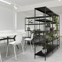 【軒先渡し】エレクター ベーシックシリーズ フラットシェルフ 幅900×奥行450mm ブラック 1セット（直送品）