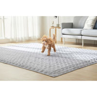 アイリスオーヤマ はがして洗える Ｈａｇａｓｈラグセット 杢キルト 幅1850×奥行1850mm グレー HAGSM25-1818 1セット（直送品）