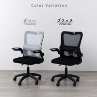 アスカ オフィスチェア メッシュ ブラック OCM01BK 1脚（直送品）