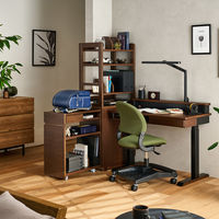 【軒先渡し】コイズミファニテック Fit-in Desk スライドシェルフ 幅365×奥行600×高さ1460mm ウォルナット 1台（直送品）