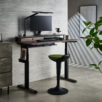 【軒先渡し】コイズミファニテック GENTLER 昇降デスク スモーキーグレージュ×ブラック 1台（直送品）