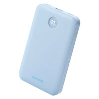 モバイルバッテリー 10000mAh 大容量 小型 22.5W 残量表示 ブルー DE-C76-10000BU エレコム 1個（直送品）