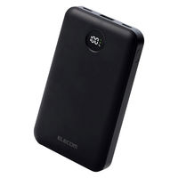 モバイルバッテリー 10000mAh 大容量 小型 22.5W 残量表示 ブラック DE-C76-10000BK エレコム 1個（直送品）