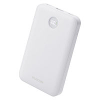モバイルバッテリー 10000mAh 大容量 小型 22.5W 残量表示 ホワイト DE-C76-10000WH エレコム 1個（直送品）