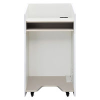 【車上渡し】アール・エフ・ヤマカワ シェル 演説台 2ヶ口コンセント付き 幅600×奥行570×高さ1097ｍｍ ホワイト 1台（直送品）