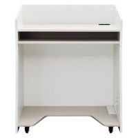 【車上渡し】アール・エフ・ヤマカワ シェル 演説台 2ヶ口コンセント付き 幅900×奥行570×高さ1097ｍｍ ホワイト 1台（直送品）