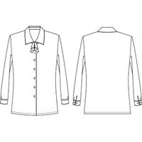 チクマ ブラウス リボン付き（長袖） AR1480-1-17（直送品）