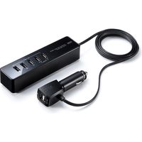 サンワダイレクト 車の後部座席対応 USB充電器（7ポート・2.1A・2m） 200-CAR035 1個（直送品）