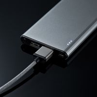 サンワダイレクト モバイルバッテリー（iPhone・Android対応・薄型・5000mAh・Lightning/microUSB/Type C対応）（直送品）