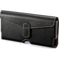 iPhone X ベルトケース(iPhone XS・XS Max・XR・本革・LLサイズ・ブラック) 200-PDA151BK 1個（直送品）