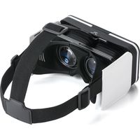 サンワダイレクト 3D VRゴーグル（iPhone、スマホ対応・折りたたみ・360度動画視聴・4インチ～6インチ対応・VR SHINECON） 1個（直送品）