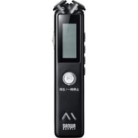 サンワダイレクト ボイスレコーダー（ICレコーダー・小型・長時間再生対応・4GBメモリ内蔵） 400-SCNICR1BK 1個（直送品）