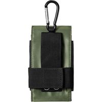サンワダイレクト スマホ・iPhone収納ポーチ（カラビナ付・アルファデザイン・ダブルタイプ・モバイルバッテリーケース・デジカメ収納・カーキ） 1個（直送品）