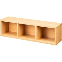サンワダイレクト メディアラック（3段・木製・収納ラック・隙間収納・スリムラック・ライトブラウン） 200-FCD061LBR 1個（直送品）