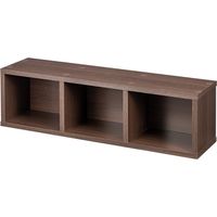 サンワダイレクト メディアラック（3段・木製・収納ラック・隙間収納・スリムラック・ブラウン） 200-FCD061BR 1個（直送品）