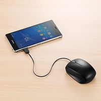 サンワダイレクト microUSBマウス（ケーブル巻取り・Android・Mac対応・スマホ・タブレット対応・USB変換アダプタ付き） 1個（直送品）