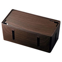 サンワダイレクト ケーブル・タップ収納ボックス（木目・リモコン設置） 200-CB001M 1個（直送品）