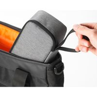 サンワダイレクト ガジェットポーチ（ACアダプタ収納ケース・モバイルバッテリーケース・縦長・キャリングケース・グレー） 1個（直送品）