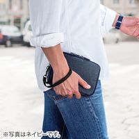サンワダイレクト ガジェットポーチ（モバイルバッテリー・Wi-Fiルーター・パスポート・iPhone・ケーブル収納・Mサイズ・グレー） 1個（直送品）
