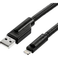 サンワダイレクト ライトニングケーブル（フレキシブルケーブル・Apple MFi認証品・充電・同期・60cm・ブラック） 500-IPLM022 1本（直送品）