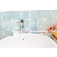 山崎産業 バスボンくん おててスッキリブラシ抗菌長柄 ピンク 1箱（3本入）（直送品）