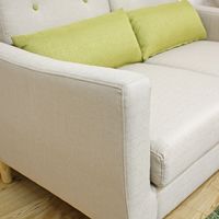 後藤家具物産 ソファ 2人掛け 背もたれ2段階調節 幅1250mm ベージュSO-UP-BE 1台（直送品）