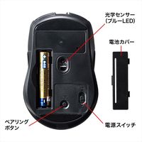 ワイヤレスマウス　無線　Bluetooth　5ボタン　小型サイズ　ブルーLED　MA-BTBL171W　サンワサプライ　1個（直送品）