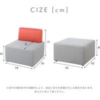 Netforce ネットフォース キューボイド ロビーチェア 背付き 布張り ダークブラウン CUB-1-S2-AW 1セット（2台入）（直送品）