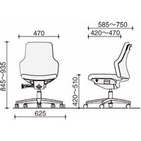 【組立設置込】コクヨ グーフォ オフィスチェア ローバック 肘なし ブラックシェル ナイロンキャスター ブラック/プルシアンブルー 1脚（直送品）
